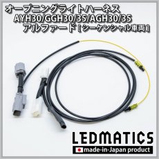 画像2: AYH30/GGH30/35/AGH30/35 アルファード 後期 [シーケンシャル車両] オープニングライトハーネス [LEDウェルカムランプ] (2)