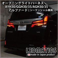 画像1: AYH30/GGH30/35/AGH30/35 アルファード 後期 [シーケンシャル車両] オープニングライトハーネス [LEDウェルカムランプ] (1)