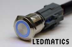 画像1: LEDリングスイッチ 汎用品 19mm穴 (1)