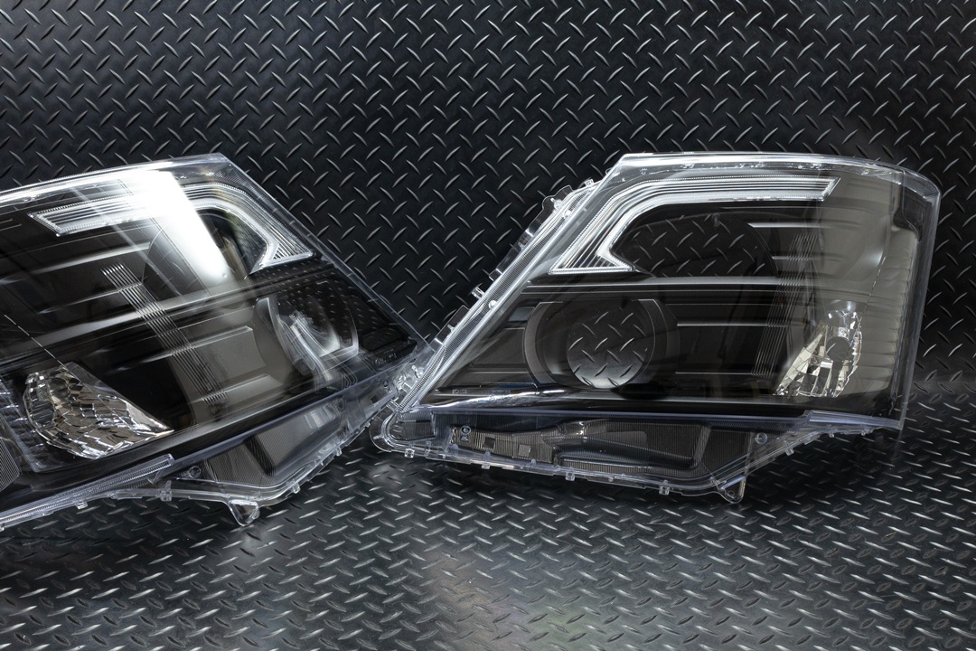 E26 キャラバン ヘッドライト インナーブラック塗装