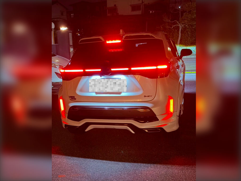 ヤリスクロス LEDテールランプ延長加工 装着画像をいただきました