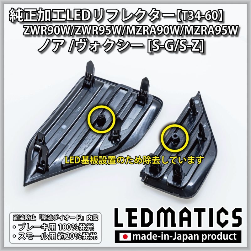 LEDMATICS ヴォクシー80ZS純正加工　LEDリフレクター